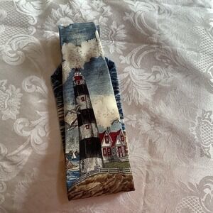 Tango By Max Rabe Necktie Americana Series Harbor Light Circa 1927 Lighthouse